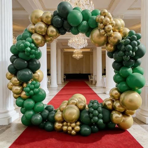 Green Latex Balloons Set - 100 Pack 12 Inch Party Decorations for Christmas Weddings Birthdays