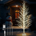 5FT Lighted Birch Tree with 945 LED Lights, Waterproof Indoor Outdoor Christmas Decor