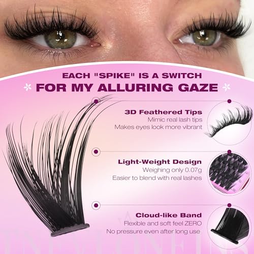 Wispy Lash Clusters C - Spiky Eyelash Extensions 10-16mm 3 Styles - DIY False Eyelash Clusters