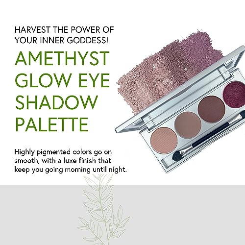 Refillable Eye Shadow Palette - 4 Shades Amethyst Glow Vegan Makeup