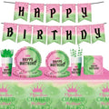 Magic Witch Party Supplies Set - Pink & Green Birthday Decorations for 20 Guests