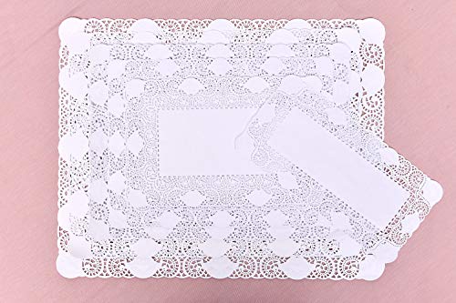Rectangular Paper Doilies - Beige 11.8x15.74 Inches, 250 Sheets - Party & Wedding Table Decor