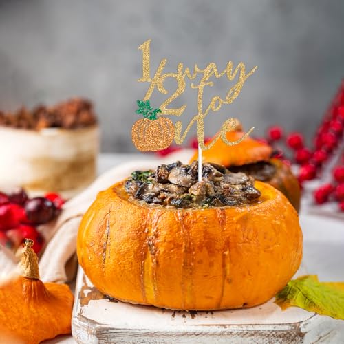 Fall Pumpkin Cake Topper for 6-Month Milestone - Autumn Celebration Decor