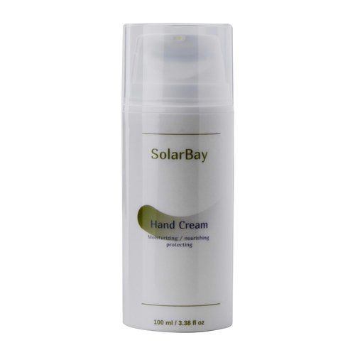 Solar Bay Hand Cream for Dry Cracked Hands-Shea Butter & Jojoba Oil-Moisturizing Lotion for Extremely Dry Skin, Fingertip & Cuticle Care-Vitamin E & Panthenol-For Women & Men-Airless Pump Bottle