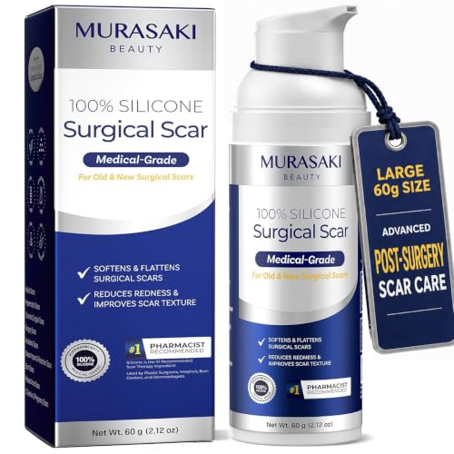Silicone Scar Gel for Surgical and Keloid Scars - 2.12 oz, Max Strength, Invisible, Fast-Drying