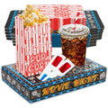 Movie Night Snack & Popcorn Tray Set - 100 Disposable Party Supplies