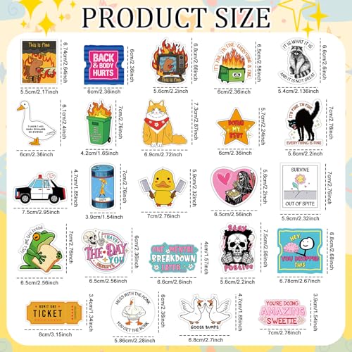 Funny Refrigerator Magnets Set - 24 Quirky Cute Kitchen Decor Gifts