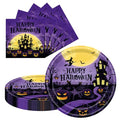 Halloween Party Dessert Plates and Napkins Set - 40 Pcs for 20 Guests