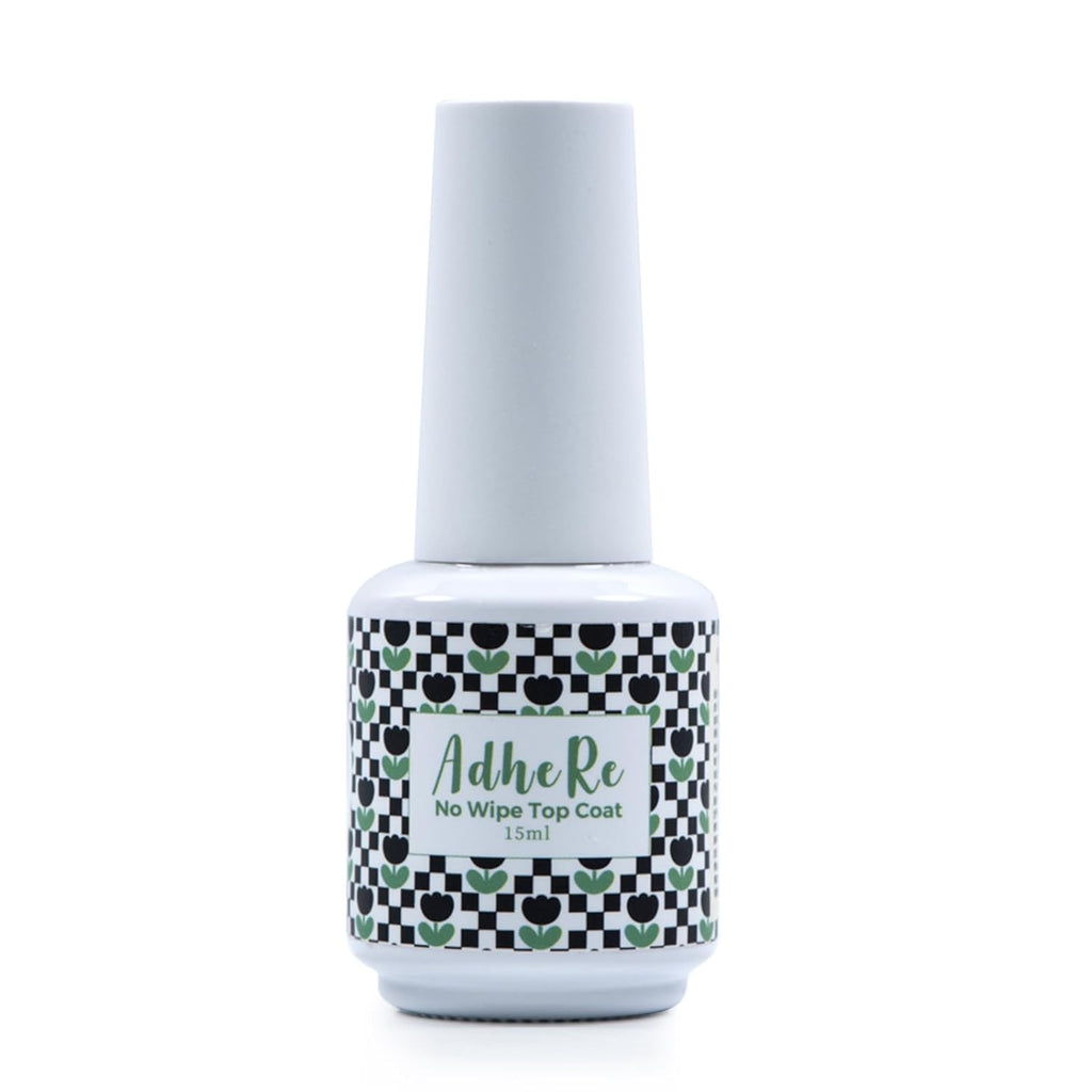 ADHERE Top Coat Gel Nail Polish - 15ML No Wipe Clear Finish for Long-Lasting Shine | Ideal for Home DIY & Nail Salons