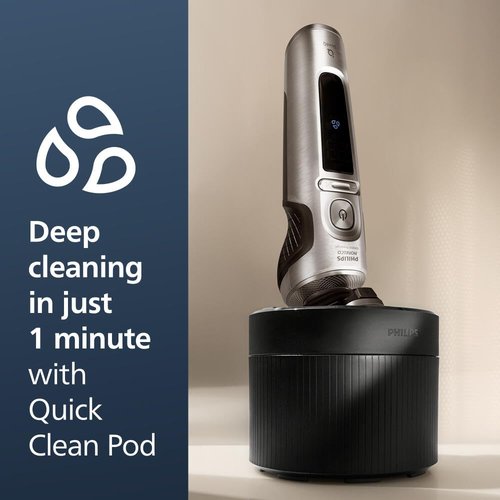 Philips Norelco Shaver Series 9000 Prestige - Wet & Dry Electric Shaver with SenseIQ Technology | Includes Nose Trimmer & Premium Case