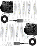 Outdoor Inflatable Air Blower Fan Set with LED String Lights - Waterproof 2 Pack