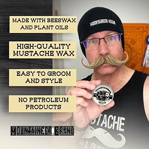 Mustache Wax Extra Firm Hold Unscented | Natural Beard & Facial Hair Styling Balm - 2oz