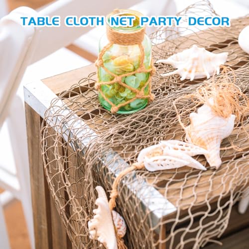 10 Pieces Fish Net Decor 39.4x78.7 Inch Decorative Fishing Nets for Home & Party