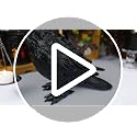 Gothic Raven Candle Holder - Black 1 Halloween & Gothic Decor, Tealight & Small Light Fixture