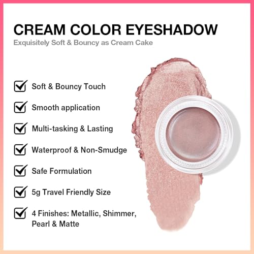Waterproof Single Cream Eyeshadow Palette - Antique Rose Shimmer - 0.17 oz - R02
