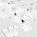 Halloween Spider Web Tablecloth Pack of 3 - 72x54 Inch Black and White Spooky Decor