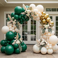 Green White Balloon Arch Kit for Party Decoration - Emerald & Gold Variations