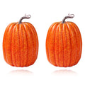 Large Artificial Pumpkin Set - Faux Autumn Decor for Halloween Thanksgiving Christmas