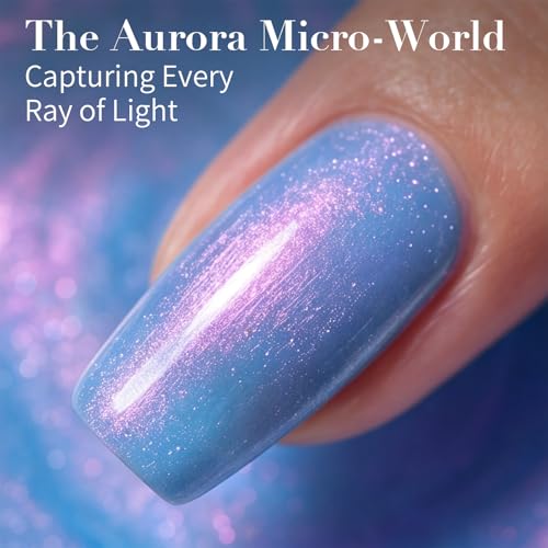 Sky Blue Pearl Nail Polish - Long-Lasting, Quick-Dry, Opaque Gel Lacquer for DIY Manicure