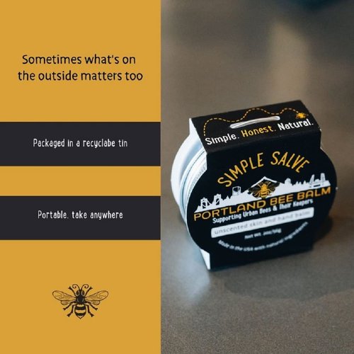 Portland Bee Balm | All-Natural Beeswax Hand & Body Moisturizing Salve - Simple & Handmade