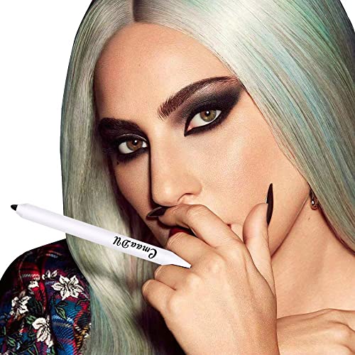 Black & White Eyeliner Pencil Set with Sharpener - Waterproof, High Pigment, Quick Dry