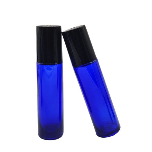 BEGIKET 24 Pack Essential Oil Roller Bottles, 10ml Cobalt Blue Roller Bottles with Stainless Steel Roller Balls Leak Proof Roll on Bottles for Travel Perfume Essential Oi