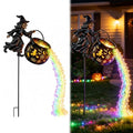 Outdoor Witch Cauldron Halloween Garden Light with Cascading Rainbow LEDs