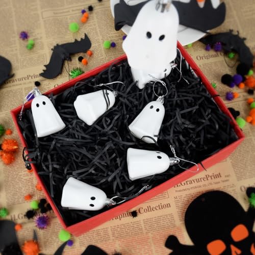 15 Pcs Halloween Hanging Ghost Ornaments Mini Plastic Tree Decorations - Variation 15