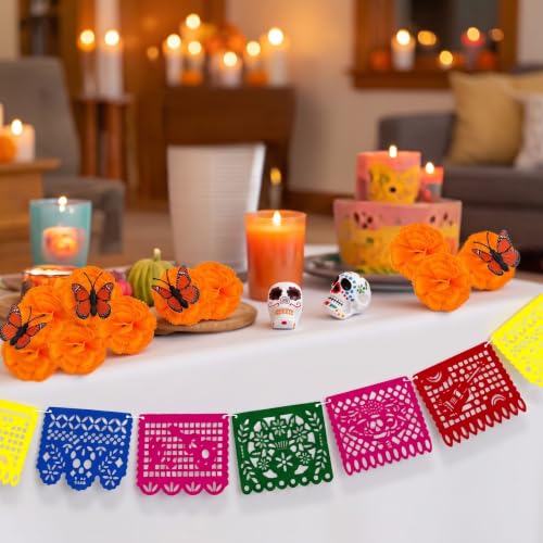 Mini Day of the Dead Ofrenda Decorations Set - 80 Pieces for Small Altars & Table Display