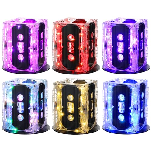 Neon Disco Cassette Tape Party Decorations Set - 80s 90s Retro Neon Lights