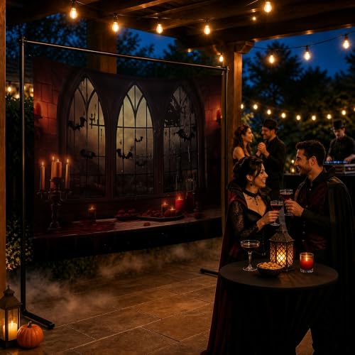 Halloween Gothic Tapestry Wall Hanging - Vampire Castle Backdrop - 78.7" L x 104" W - Spooky Gothic Decor