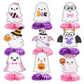 Halloween Ghost Honeycomb Centerpieces - 9 Pack Spooky Table Decor