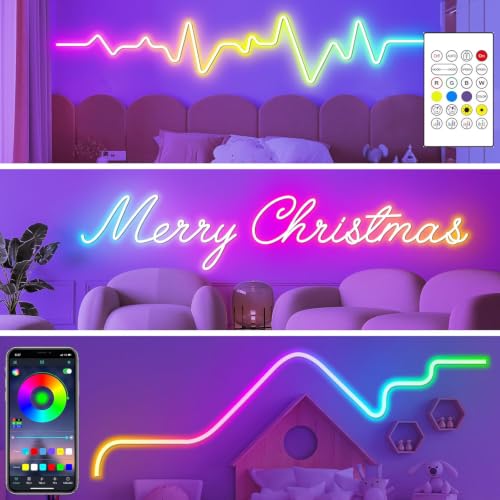 20Ft RGB LED Neon Rope Lights Waterproof Outdoor & Indoor Decor