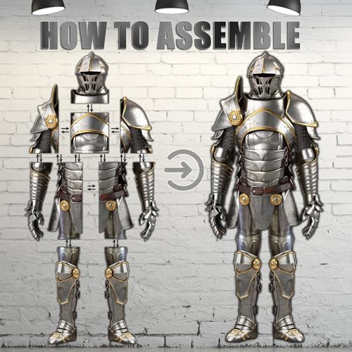 Medieval Party Decorations Set - 30pcs Knight Armor Shields & Props for Halloween & Birthday