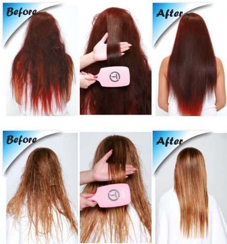 Tion Damp Brush - Best Detangler for All Hair Types | Wet & Dry Use, Elegant White Design