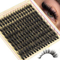 Lash Clusters -C Wispy Spikes 160D 10-18mm DIY Lash Extensions, Natural & Dramatic