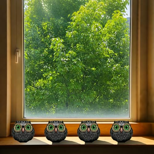 Mini Owl Figurine Desk Decor Resin Bird Sculpture for Home & Office