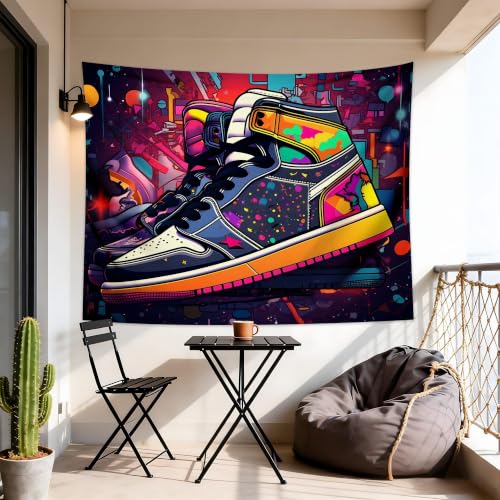 Basketball Shoes Tapestry Wall Decor 90x70in - Sneaker Poster for Room