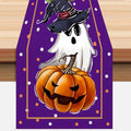 Halloween Pumpkin Ghost Table Runner 13x72 Inch for Dining & Party Decor
