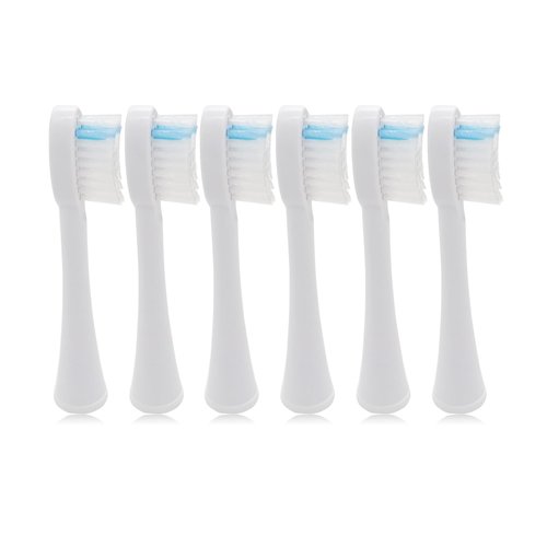 Toothbrush Heads Replacement for Waterpik SF-02W, SF-03W, SF-01W Sonic Fushion 2.0 Model, Brush Head with Cover 6 PCS, White