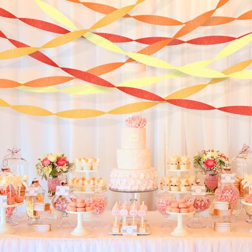 Party Streamers Set - 8 Rolls of Crepe Paper for Celebrations & DIY Decor