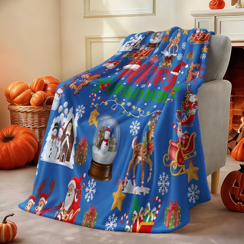 Christmas31 50x60 Inch Holiday Fleece Throw Blanket - Cute Christmas Blanket for Couch & Gift