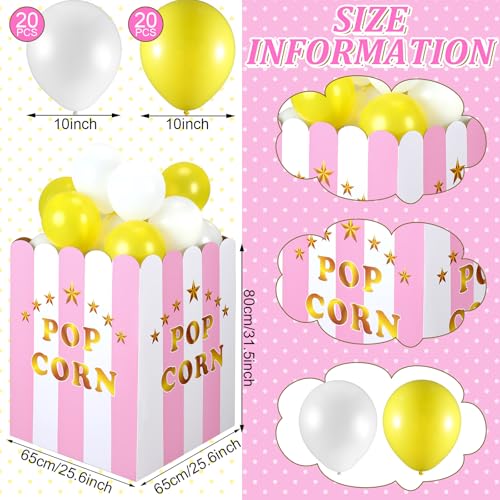 Halloween Giant Popcorn Balloon Box Decoration - Cute Style, 31.5 Inch
