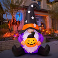 5 FT Halloween Inflatable Gnome Decorations with LED Lights for Outdoor Yard Display