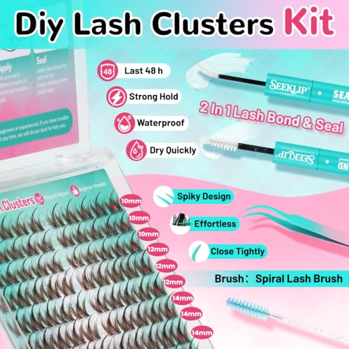 BambiBrown Lash Clusters Kit - Spiky Manga Eyelash Extensions for Natural, Dramatic Looks