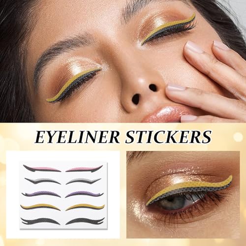 Glitter Eyeliner Stickers - Eye Line Strip Sticker, Waterproof Makeup Decal - Variation #05