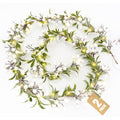 Joyhalo 2-Pack Battery-Operated Christmas Garland with Lights & White Berries – 5.9Ft