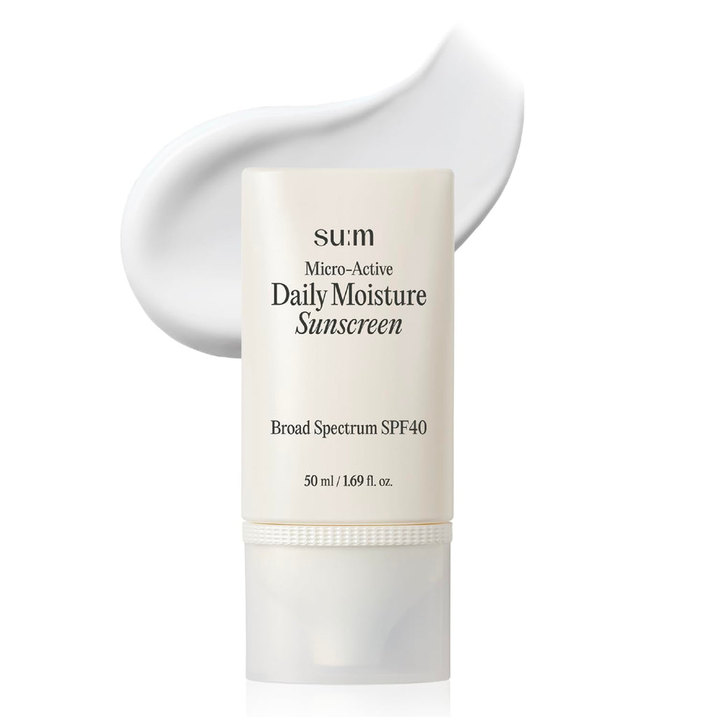 SU:M Micro-Active Daily Moisture Sunscreen - SPF 40 Korean Skincare for Hydration & UV Protection (1.69 fl oz)