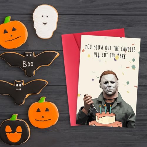 Missonemi Creepy Michael Myers Birthday Card - Variation MS262, Halloween Horror