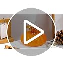 Orange Red Hand Blown Glass Pumpkin - Fall Harvest Halloween Decor - Variation of Red